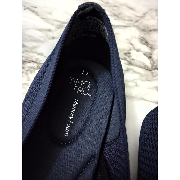 NWT Time and Tru Navy Blue Knit Loafers Size 11 - Picture 8 of 9